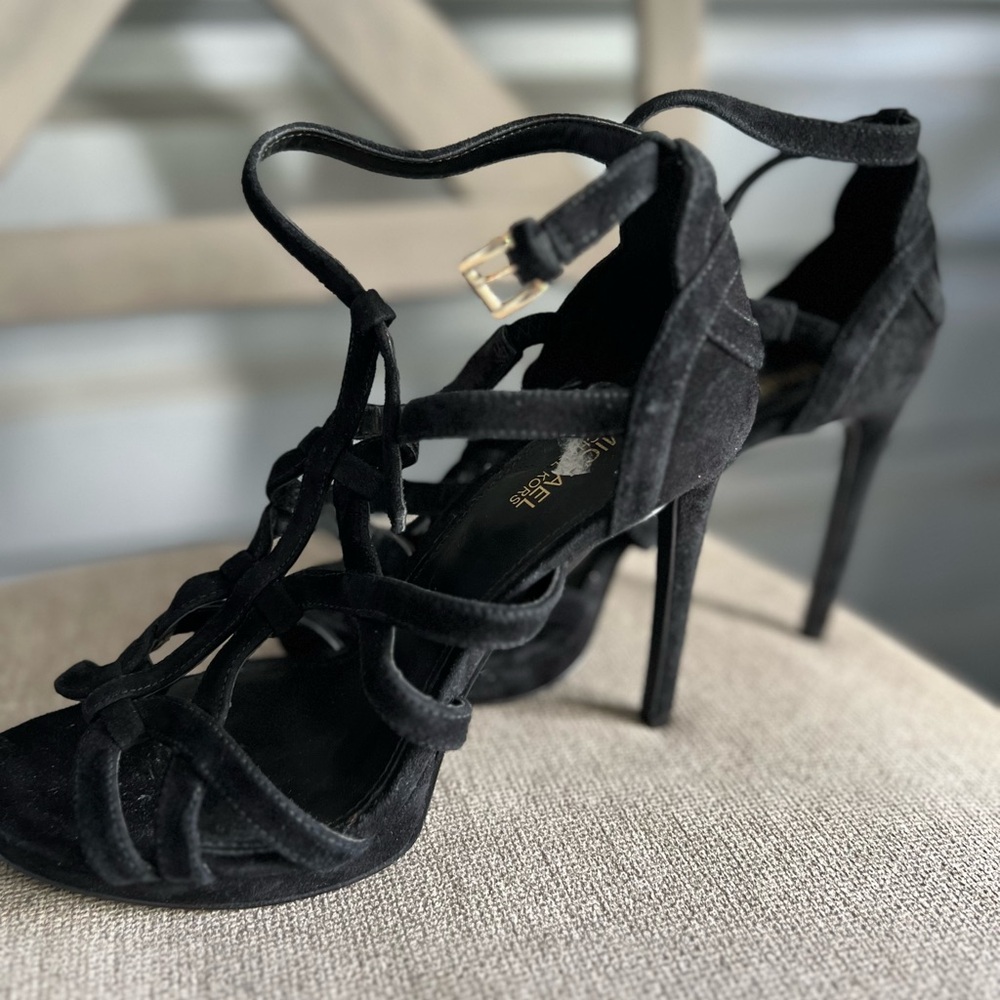 Micheal Kors Elegant Black Strappy Heels